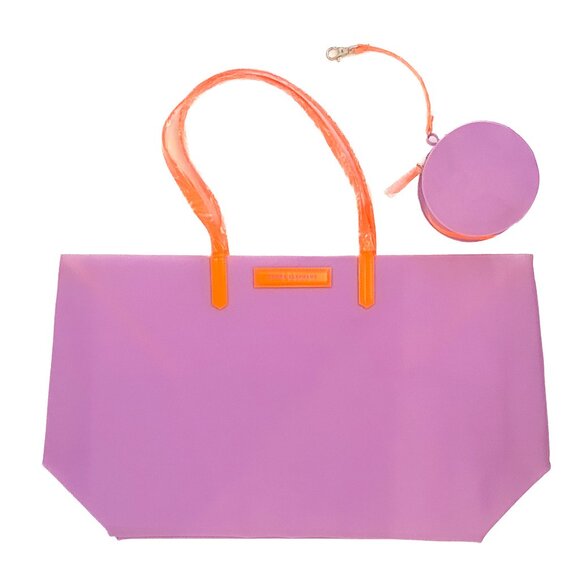 New Purple Jelly Tote Bag with Coin Purse Drunk Elephant - Picture 1 of 2